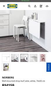 Ikea Norberg Wall Mounted Table