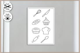 Baking Icon Outline Svg Bundle Graphic