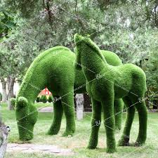 Buy Artificial Grass Horse Sculpture