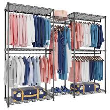 Black Metal Garment Clothes Rack With