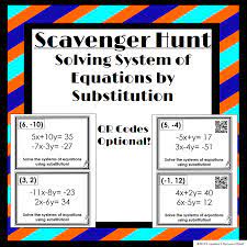 Scavenger Hunt Systems Of Equations