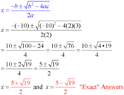 Quadratic Formula Mathbitsnotebook A2