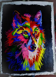 Colorful Animal Painting Rambow
