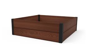 Brown Maple Resin Raised Garden Bed