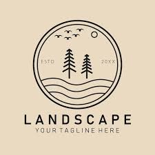 Landscape Line Art Logo Icon And Symbol