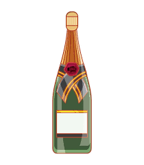 Birthday Champagne Vector Images