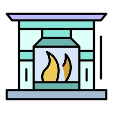 Fireplace Icon Outline Fireplace Vector