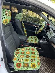Car Seat Covers Crochet Sunflower Seat