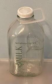 6 Half Gallon Glass Milk Bottles