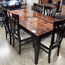 6 Seater Modern Wooden Dining Table Set