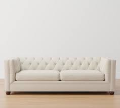 Chesterfield Square Arm Fabric Sofa