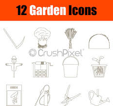 Garden Icon Set Stock Vector 3179774