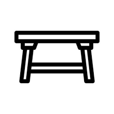Coffee Table Icon Vector Symbol Design