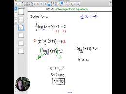 Logarithmic Equations