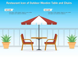 Restaurant Icon Of Outdoor Wooden Table