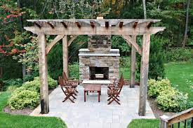 Outdoor Fireplace Traditional Patio