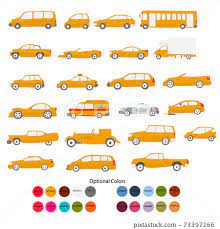 Various Kinds Of Orange Vehicle Icon