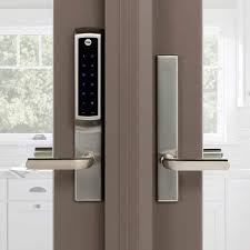 Assure Lock For Andersen Patio Doors Entry Wi Fi And Bluetooth Satin Nickel