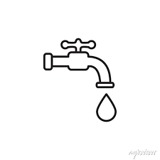 Water Faucet Icon Design Vector Logo