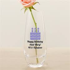 Birthday Icon Personalized Printed Bud Vase