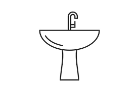 Wash Basin Linear Icon Bathroom