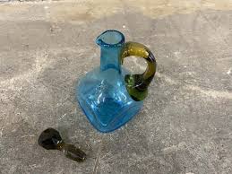 Blue Spotting Carafe In Glass France