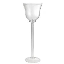 Tall Clear Flower Cup Stand Glass Vase