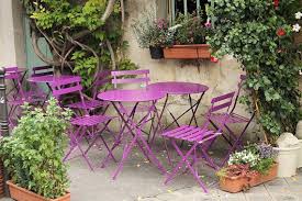 Paris Photography Purple Cafe Chairs On