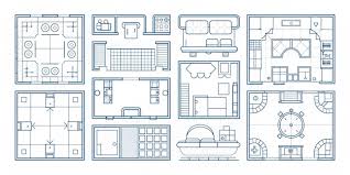 Layout Blueprint Apartment Vector