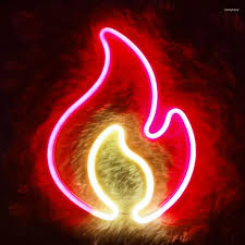 Fire Flame Neon Neon Night Light For