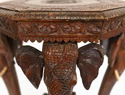 Carved Burmese Side Table Burma 1880s
