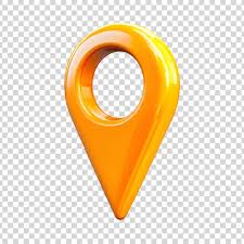 3d Yellow Location Pin Icon Isolated On