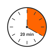 Clock Icon With 20 Minute Time Interval