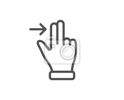 Touchscreen Gesture Line Icon Slide