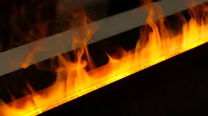 Artificial Fireplace Fire On A Dark