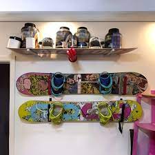 Snowboard Rack Wall Skateboard Rack