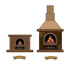 Icon Set Fireplace Vector Ilration