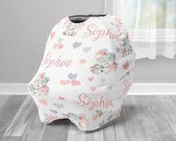 Elephant Custom Infant Car Seat Cover