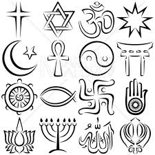 Religious Symbols Line Art Vector