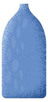 Ceramic Bottle Icon Blue Textured High