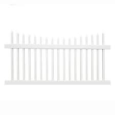 White Vinyl Picket Fence Panel Kit