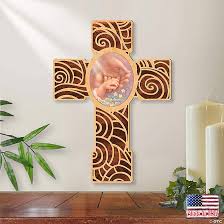Baby Blessing Modern Wooden Cross