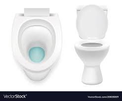 White Toilet Icon Set Realistic Royalty