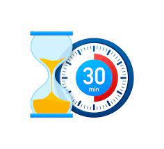 The 30 Minutes Stopwatch Vector Icon