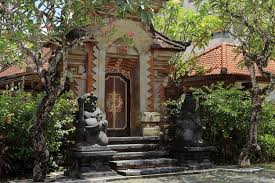 Balinese Style Entry Gate Surrounded By