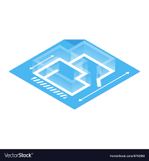 Architectural Plan Isometric 3d Icon