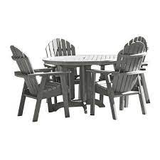 Blue Patio Dining Set Stainless Steel