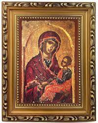 Of Tikhvin Wooden Frame Orthodox Icon