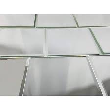 Abolos Reflections Silver Beveled Field 8 In X 8 In Glossy Glass Mirror Wall Tile 4 4 Sq Ft