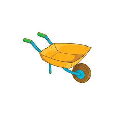 Garden Wheelbarrow Vector Art Icons